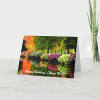 Schöner Park Herbst Bäume Farbenfrohe Blume Teich