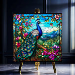 Schöner Park unter dem Blumengarten Fliese<br><div class="desc">Der wunderschöne Blumengarten Peacock verfügt über einen bunten Pfau, der in einem Baum liegt und dessen Schwanz-Federn vor einem Hintergrund von üppigem Blattwerk abfließen. Auf einer Keramik blühen Hügel und Blume mit Buntglaseffekt. Für diese wunderbaren Keramik-Fliesen gibt es viele Einsatzmöglichkeiten. Dieses Design ist auch in einem Spiegelbild verfügbar. Erhältlich in...</div>