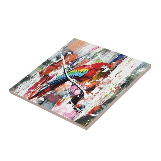 Schöner Parrot Fliese (Seite)