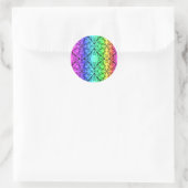 Schöner pastellfarbener Regenbogen Runder Aufkleber (Tasche)