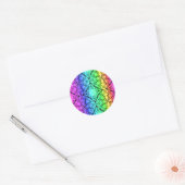 Schöner pastellfarbener Regenbogen Runder Aufkleber (Umschlag)