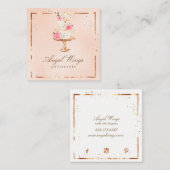 ★ schöner Patisserie, Bäckerei, Kuchen u. Quadratische Visitenkarte (Vorne/Hinten)