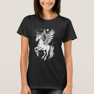 Schöner Pegasus Geflügeltes Pferd Mythisch Griechi T-Shirt