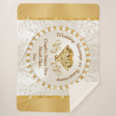 Schöner Personalisierter Blumenkohl für Hochzeitsg Sherpadecke (Vorderseite)