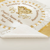 Schöner Personalisierter Blumenkohl für Hochzeitsg Sherpadecke (3/4)