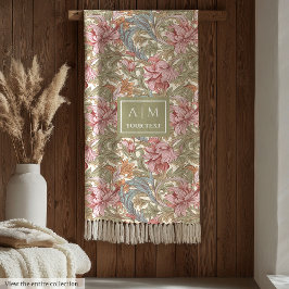 Schöner personalisierter Blumenwurf im Morris-Stil Fleecedecke