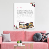 schöner, Personalisierter Liebe Brief Handgeschrie Leinwanddruck (Insitu (Wohnzimmer))
