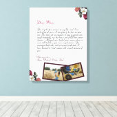 schöner, Personalisierter Liebe Brief Handgeschrie Leinwanddruck (Insitu (Holzboden))