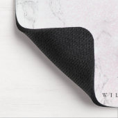 Schöner Personalisierter Marmor mit Rose Glitzer Mousepad (Ecke)