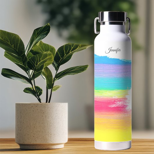 Schöner Personalisierter Regenbogen Trinkflasche