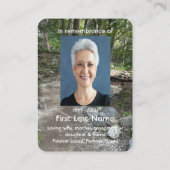 Schöner Pfad im Wald Bäume Wildnis Visitenkarte (Rückseite)