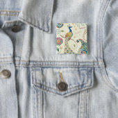 Schöner Pfau Button (Beispiel)