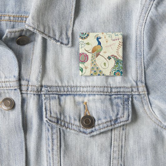 Schöner Pfau Button (Beispiel)