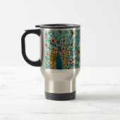 Schöner Pfau Emerald Green Turquoise Peacock Reisebecher (Links)