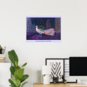 Schöner Pfau Farbige Kunst Poster (Heimbüro)