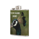 Schöner Pfau Flachmann (Links)