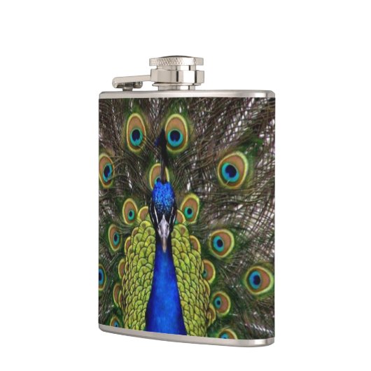 Schöner Pfau Flachmann (Links)