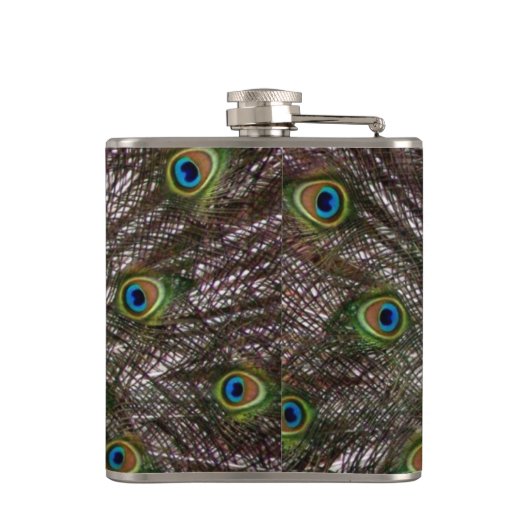 Schöner Pfau Flachmann (Rückseite)