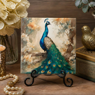 Schöner Pfau Fliese