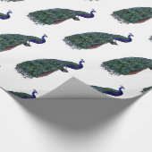 Schöner Pfau Geschenkpapier (Ecke)