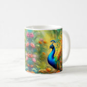 Schöner Pfau im Gartenvogel 98 Kaffeetasse (VorderseiteRechts)