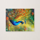 Schöner Pfau im Gartenvogel 98 Puzzle (Horizontal)