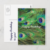 Schöner Pfau individuell anpassbar Postkarte (Vorne/Hinten)