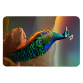 Schöner Pfau Magnet (Horizontal)