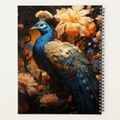 Schöner Pfau mit Blume Planer (Rückseite)