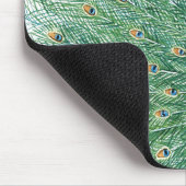 Schöner Pfau Mousepad (Ecke)