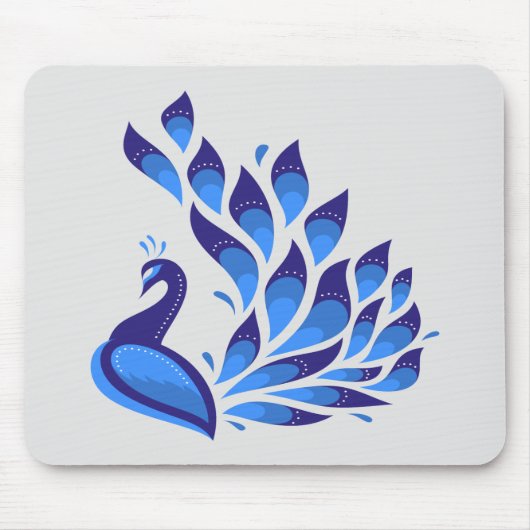 Schöner Pfau Mousepad (Vorne)