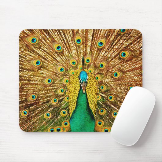 Schöner Pfau Mousepad (Mit Mouse)