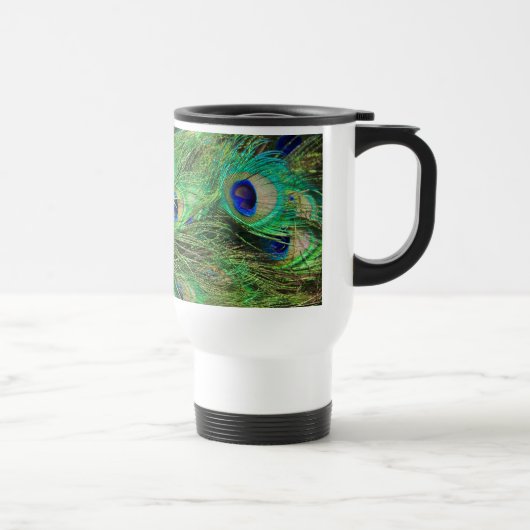Schöner Pfau Reisebecher (Rechts)