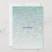 Schöner Pfau Sie sind eingeladen Einladung (Rückseite)