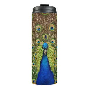 Schöner Pfau Thermosbecher
