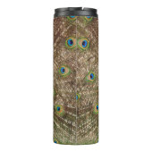 Schöner Pfau Thermosbecher (Rückseite)