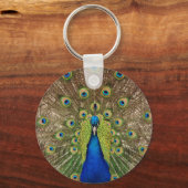 Schöner Pfau- und Schwanz-Federn drucken Schlüsselanhänger (Vorderseite)