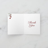 Schöner Pfau-und Weihnachtsbaum-Feiertag Dankeskarte (Innenseite)