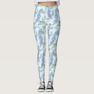 Schöner Pfauen-Nahtlos-Muster Leggings