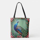 Schöner Pfauenhintergrund Tasche (Rückseite)