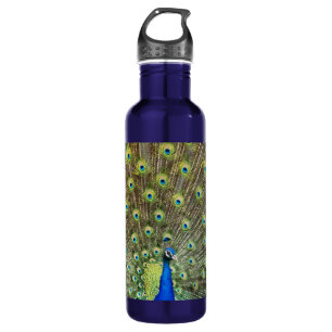 Schöner Pfauenvogel Edelstahlflasche