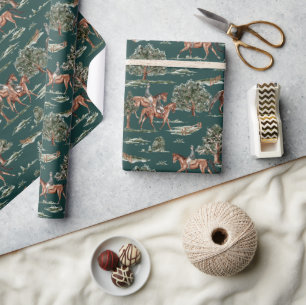 Schöner Pferdejockey-Reitgeburtstag Geschenkpapier