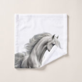 Schöner Pferdekopf Badhandtuch Set (Waschlappen)