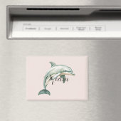 Schöner Pfirsich-Delfin-Traum Magnet (In Situ (Geschirrspüler))
