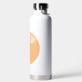Schöner Pfirsich und weißes Blumenkranz Trinkflasche (links)
