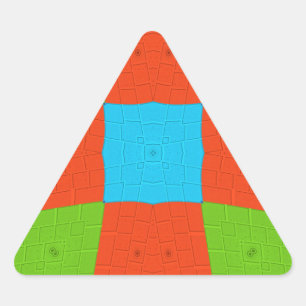 Schöner phantastischer europäischer, farbenfroher  dreieckiger aufkleber