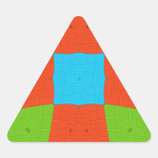 Schöner phantastischer europäischer, farbenfroher  dreieckiger aufkleber (Vorderseite)