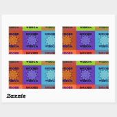 Schöner phantastischer Pop mit reichhaltiger Weish Rechteckiger Aufkleber (Blatt)