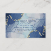Schöner Phantastischer, schöner blauer Marmor Visitenkarte (Rückseite)