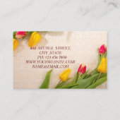 Schöner Phantastischer, schöner Rot-Gelb-Tulip Visitenkarte (Rückseite)